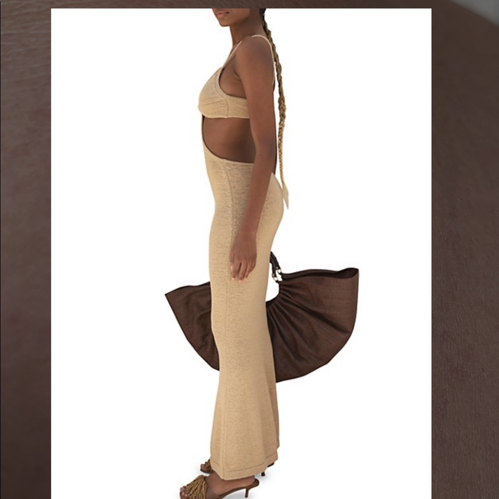 cult gaia tan knit maxi dress - Picture 4 of 6